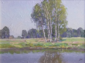 Подмосковные луга (2018, х.м., 18x24, арт. 35К.94) - 7 700 ₽