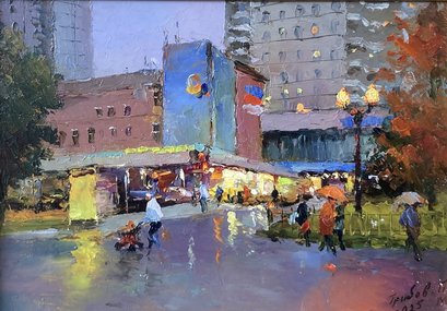 Сокольники (2025, картон,масло, 16x22.5, арт. 86к27) - 26 000 ₽