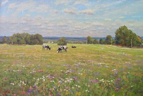 Подмосковное лето (2018, х.м., 40x60, арт. 35К.69) - 17 000 ₽