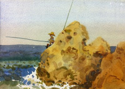 Рыбак (2009, б.акв., 12x17, арт. 42К.18) - 1 700 ₽