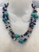 Бусы натуральные камни (2024, камень,кожа, , арт. 28П.1) - 1 400 ₽