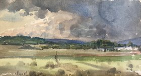 Надвигается гроза (год не указан, б.акв., 13.5x24.5, арт. 42К.016) - 1 700 ₽