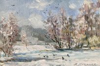 Запруда (2024, к.м., 20x30, арт. 81К.22) - 2 000 ₽