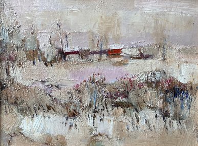 Зимняя околица (2016, к.м., 18x24, арт. 74К.16) - 10 200 ₽