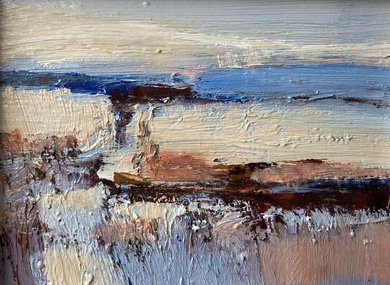 Зимний вечер (год не указан, х.к.м., 9x12, арт. 74К.017) - 4 200 ₽