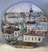 Рельеф. Хохловский переулок. Москва (2024, глина, 39x39, арт. 39П.14) - 4 250 ₽