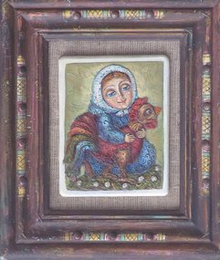 Петушок (2016, х.см.т., 37x32, арт. 04К.25) - 6 800 ₽