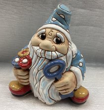 гном голубой (2025, керамика, 17x15.5, арт. 12п55) - 2 200 ₽