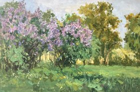 Сирень. К вечеру (2015, орг.м., 40x60, арт. 44К.) - 17 000 ₽