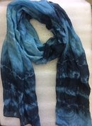 шарф "Синее море" (2023, шелк г.б., 180x40, арт. 28п2) - 1 500 ₽