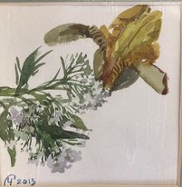 Цветы (2013, б.акв., 12x12, арт. 42К.031) - 850 ₽