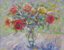 Розы (2017, х.м., 40x50, арт. 35К.62) - 20 500 ₽