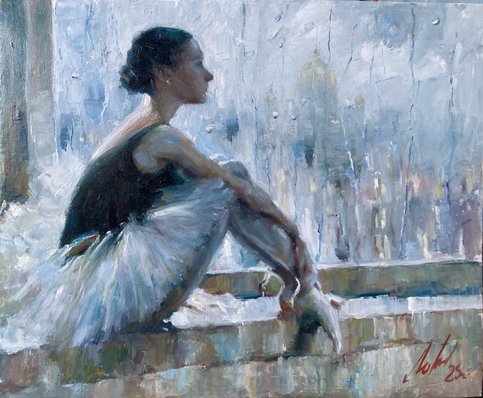 Балерина (2025, х.м., 35.5x43, арт. 41к107) - 36 000 ₽