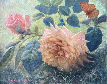 Роза, Солнечный день (2012, х.м., 24x30, арт. 26К.04) - 11 900 ₽