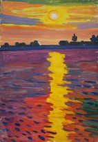 Закат на Дону (1960, к.м., 50x34.5, арт. М01К.24)