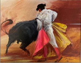 Матадор (2016, темпера, бумага, 15x20, арт. артсалонк2) - 5 100 ₽