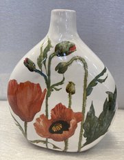 Ваза малая плоская "Маки" (2025, майолика, 16x13, арт. 79П.Т10122) - 2 500 ₽