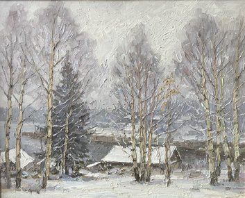 Первый снег (2012, х.м., 40x50, арт. 35К.144) - 25 500 ₽