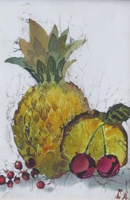 Фрукты (2019, шелк г.б., 30x20, арт. 146К.04) - 2 550 ₽