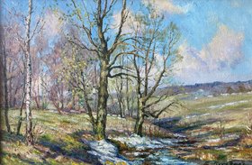 Последний снег (2022, х.м., 40x60, арт. 81К.4) - 17 000 ₽