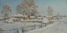 Январь. У деревни (2011, х.м., 35x70, арт. 55К.07) - 24 000 ₽