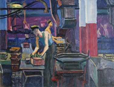 Коммунарск. В цеху (1964, к.м., 49x69.5, арт. М01К.51)