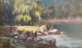 У реки (1994, к.м., 25x30, арт. 92К.013) - 11 900 ₽