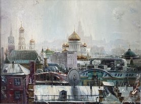 Вид на храм Христа Спасителя (год не указан, х.м., 60x80, арт. 88К.014) - 34 000 ₽