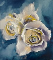 Розы (год не указан, бум.,акв.,пастель, 17x15, арт. 12К.10) - 2 600 ₽