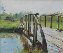 Мостик (2016, х.м., 25x30, арт. 41К.51) - 10 500 ₽