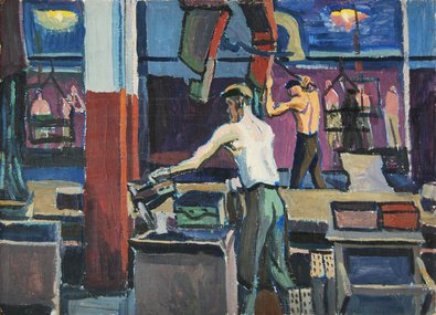 Коммунарск. В цеху (1964, к.м., 49x70, арт. М01К.50)