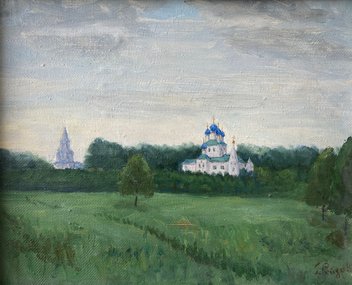 Казанская церковь в Коломенском (1991, х.м., 30x40, арт. 87К.11) - 8 500 ₽
