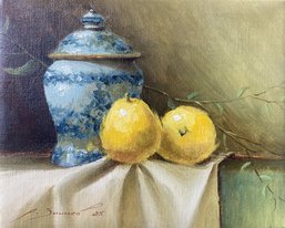 Натюрморт с лимонами (2025, х.м., 20x25, арт. 91к30) - 16 000 ₽