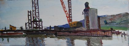 Порт. Ростов-на Дону (1960, к.м., 17.5x48, арт. М01К.21)