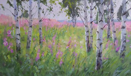 Пора цветения (2018, х.м., 25x40, арт. 35К.96) - 25 500 ₽