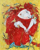 Красный клоун (год не указан, х.м., 50x40, арт. 08К.1) - 13 600 ₽