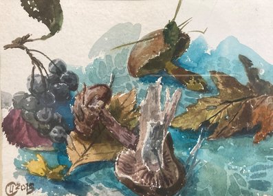 Грибы (2015, б.акв., 14x19, арт. 42К.021) - 5 100 ₽
