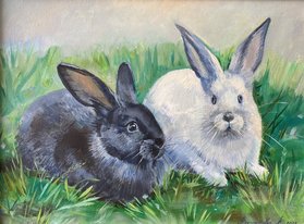 Год кролика (2022, х.м., 30x40, арт. 83К.3) - 8 500 ₽