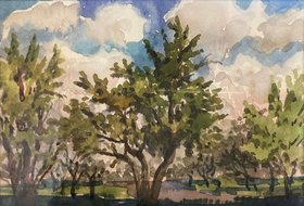 Пейзаж №6 (год не указан, б.акв., 12x17.5, арт. 42К.13) - 1 700 ₽