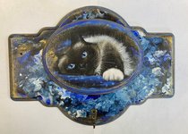 ключница "Кот" (2018, декупаж, 21x29, арт. 31п14) - 2 050 ₽