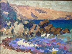 Крым вечерний (2019, х.орг.м., 33x45, арт. 57К.03) - 20 500 ₽