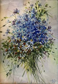 Синий букетик (2026, б.акв., 30x21, арт. 39к37) - 2 700 ₽