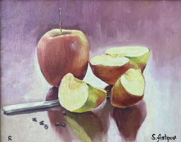 Яблоко (2007, х.м., 24x30, арт. 26К.02) - 3 400 ₽