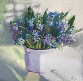 Гиацинты (год не указан, бум.,темпера,пастель, 30x31, арт. 12К.53) - 4 000 ₽
