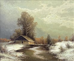 В декабре (2025, х.м., 25x30, арт. 91к33) - 23 000 ₽