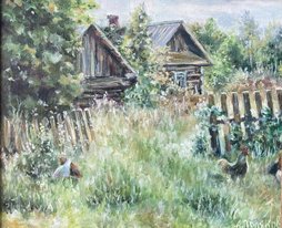 В гостях у бабушки (2023, х.к.м., 25x30, арт. 107К.2) - 18 500 ₽