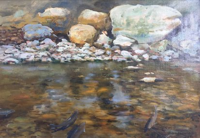 Летняя рыбалка (2021, х.м., 39x53.3, арт. 26К.11) - 25 500 ₽