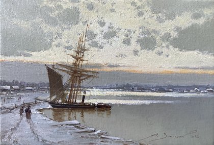 У северных берегов (год не указан, х.м., 20x30, арт. 91к27) - 19 000 ₽