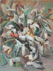 Серебристые лилии (2007, х.м., 75x55, арт. 07К.02) - 17 000 ₽