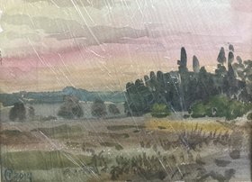 Пейзаж (поле) (2014, б.акв., 14x19, арт. 42К.033) - 1 700 ₽